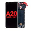 OLED Display mit Rahmen für Galaxy A20 (A205/ 2019) (F Version) (All Colors)