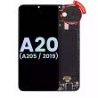 OLED Display mit Rahmen für Galaxy A20 (A205/ 2019) (F Version) (Service Pack)