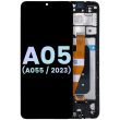 OLED Display mit Rahmen für Galaxy A05 (A055/ 2023) (Service Pack) (Schwarz)