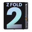 Innen OLED Display mit Rahmen für Galaxy Z Fold 2 5G (Mystic Black)