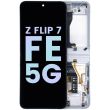 Innen OLED Display mit Rahmen für Galaxy Z Flip 7 FE 5G (Service Pack) (Weiß)
