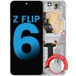 Innen OLED Display mit Rahmen für Galaxy Z Flip 6 5G (Aftermarket) (Weiß)