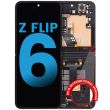 Innen OLED Display mit Rahmen für Galaxy Z Flip 6 5G (Aftermarket) (Schwarz)
