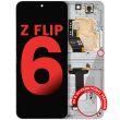 Innen OLED Display mit Rahmen für Galaxy Z Flip 6 5G (Aftermarket Plus) (Weiß)