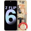 Innen OLED Display mit Rahmen für Galaxy Z Flip 6 5G (Service Pack) (Gelb)