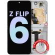 Innen OLED Display mit Rahmen für Galaxy Z Flip 6 5G (Service Pack) (Weiß)