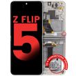 Innen OLED Display mit Rahmen für Galaxy Z Flip 5 5G (Aftermarket Plus) (Cream)