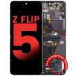 Innen OLED Display mit Rahmen für Galaxy Z Flip 5 5G (Aftermarket Plus) (Grau)
