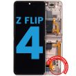 Innen OLED Display mit Rahmen für Galaxy Z Flip 4 5G (Aftermarket) (Pink Gold)