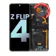 Innen OLED Display mit Rahmen für Galaxy Z Flip 4 5G (Service Pack) (Schwarz)