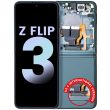 Innen OLED Display mit Rahmen für Galaxy Z Flip 3 5G (Service Pack) (Grün)