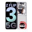 Innen OLED Display mit Rahmen für Galaxy Z Flip 3 5G (Service Pack) (Weiß)