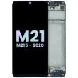 OLED Display mit Rahmen für Galaxy M21 (M215/ 2020) (Service Pack) (Schwarz)