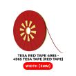 Tesa Modell 4965 doppelseitig Polyester Rot Klebeband (3 mm x 25 m)