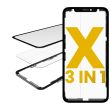 3 in 1 (Glas mit OCA vormontiert + Rahmen) für iPhone X (OCA Master)