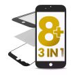 3 in 1 (Frontglas + Rahmen + OCA vormontiert) für iPhone 8 Plus (Schwarz)