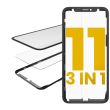 3 in 1 (Glas mit OCA vormontiert + Rahmen) für iPhone 11 (OCA Master) (2er Pack)