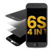 4in1 (Frontglas + Rahmen + Polarizer + OCA vormontiert) für iPhone 6S (2er Pack)