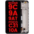 LCD Display mit Rahmen für Xiaomi Redmi 9C/ 9A/ 9AT/ POCO C31/ 10A (alle Farben)