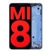 OLED Display Einheit mit Rahmen für Xiaomi Mi 8 (Aftermarket Plus) (Blau)