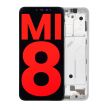 OLED Display Einheit mit Rahmen für Xiaomi Mi 8 (Aftermarket Plus) (Weiß)