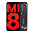 OLED Display Einheit mit Rahmen für Xiaomi Mi 8 (Aftermarket Plus) (Schwarz)
