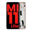 OLED Display mit Rahmen für Xiaomi Mi 11 Lite (Aftermarket Plus) (Peach Pink)