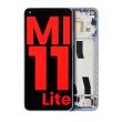 OLED Display mit Rahmen für Xiaomi Mi 11 Lite (Bubblegum Blue)
